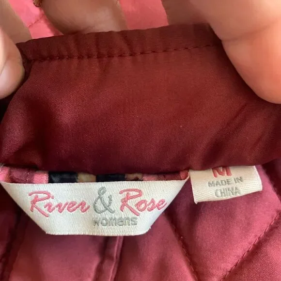 Quilted Burgundy Vest - Picture 3 of 4